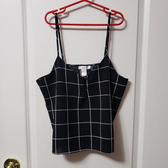 Checkered Button-Up Camisole Blouse - Revamped (Urban Planet) - Picture 1 of 3
